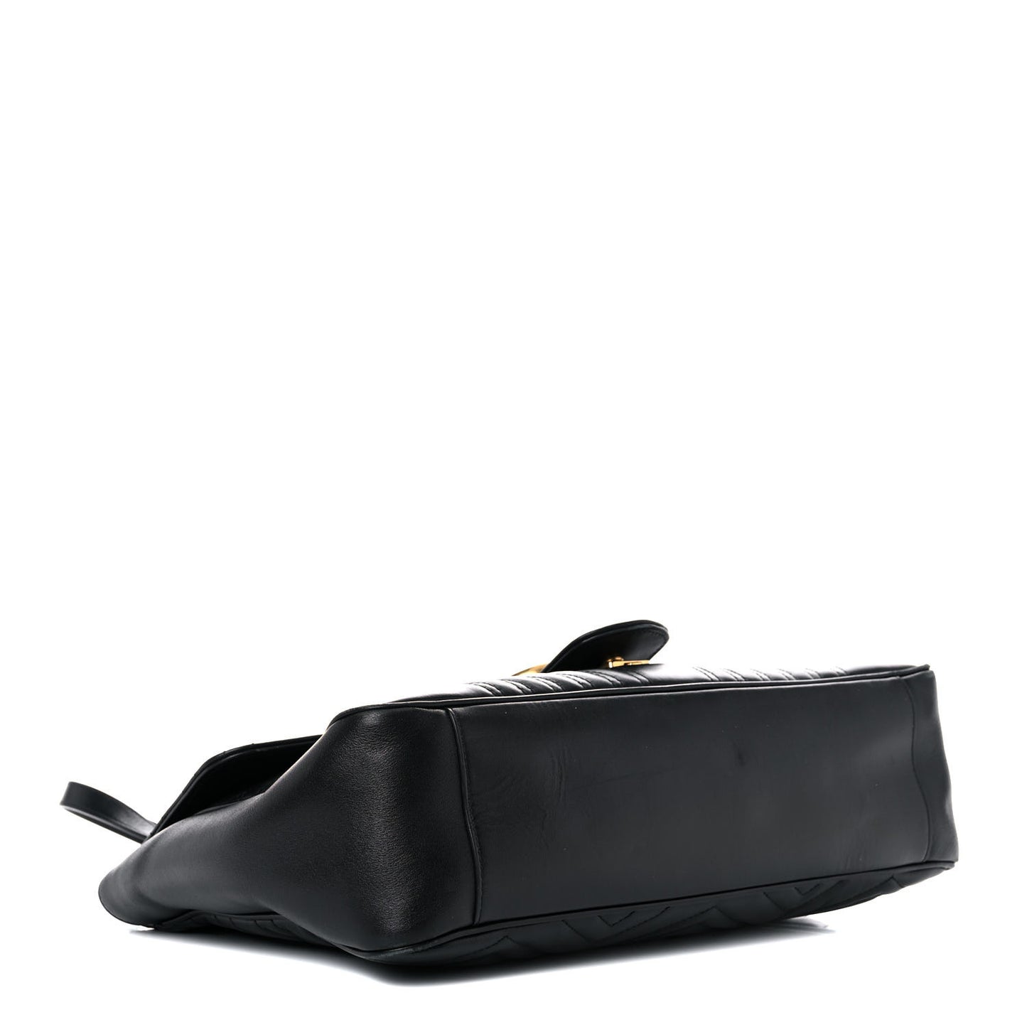 Calfskin Matelasse Large GG Marmont Shoulder Bag Black