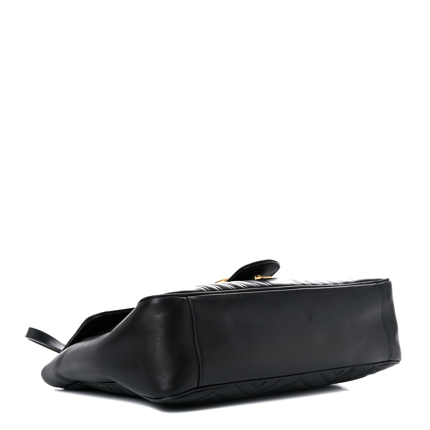 Gucci Calfskin Matelasse Large GG Marmont Shoulder Bag Black 5 of 22