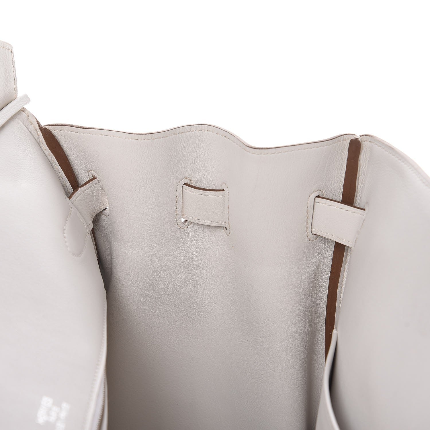 Hermes Swift Ghillies Birkin 35 White Gris Perle 16 of 34