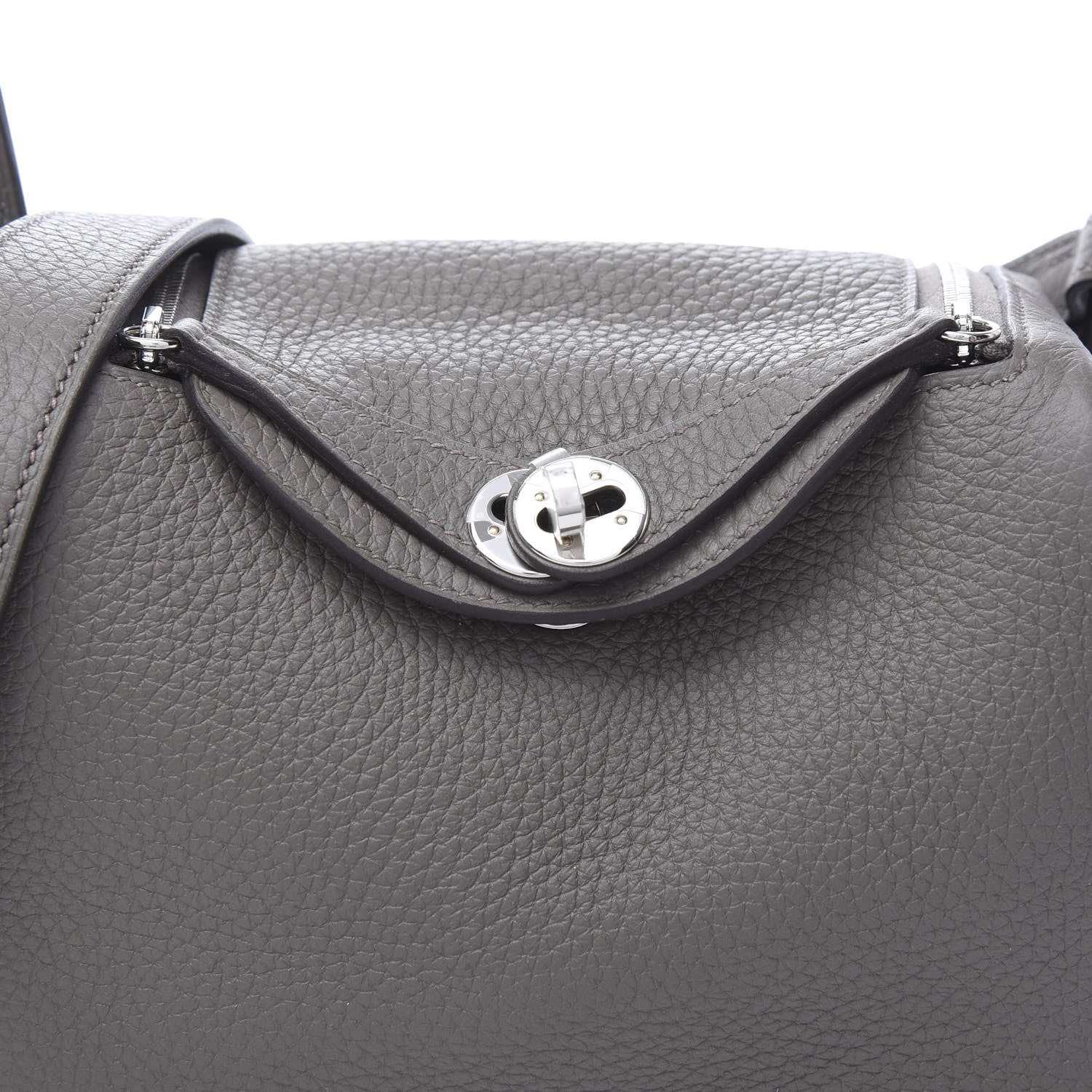 Hermes Taurillon Clemence Mini Lindy 20 Etain 6 of 9