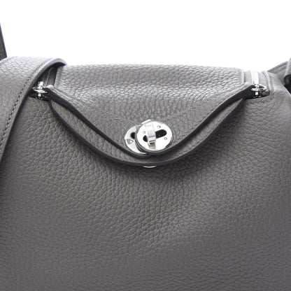 Hermes Taurillon Clemence Mini Lindy 20 Etain 6 of 9