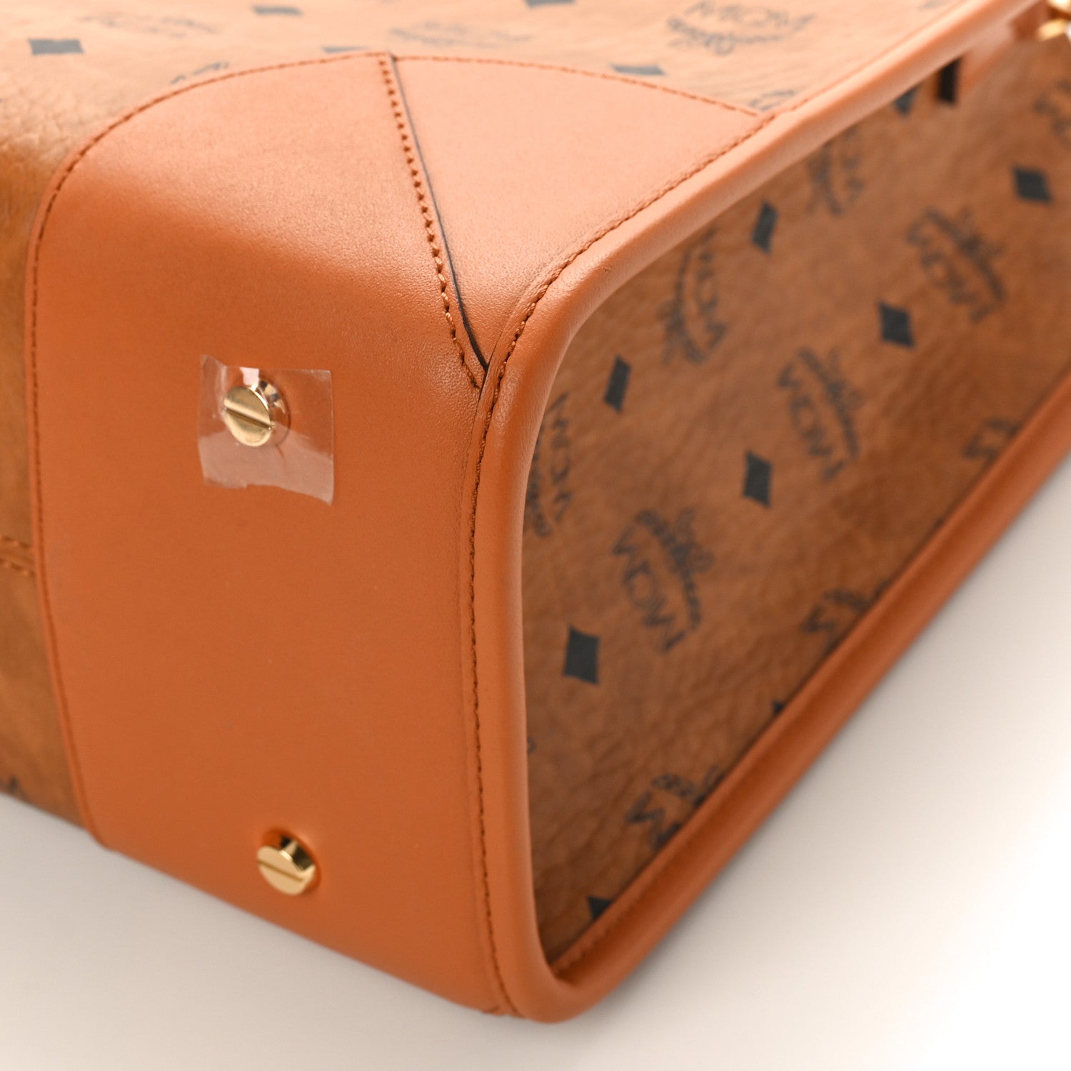 MCM Visetos Large Munchen Tote Cognac 9 of 9