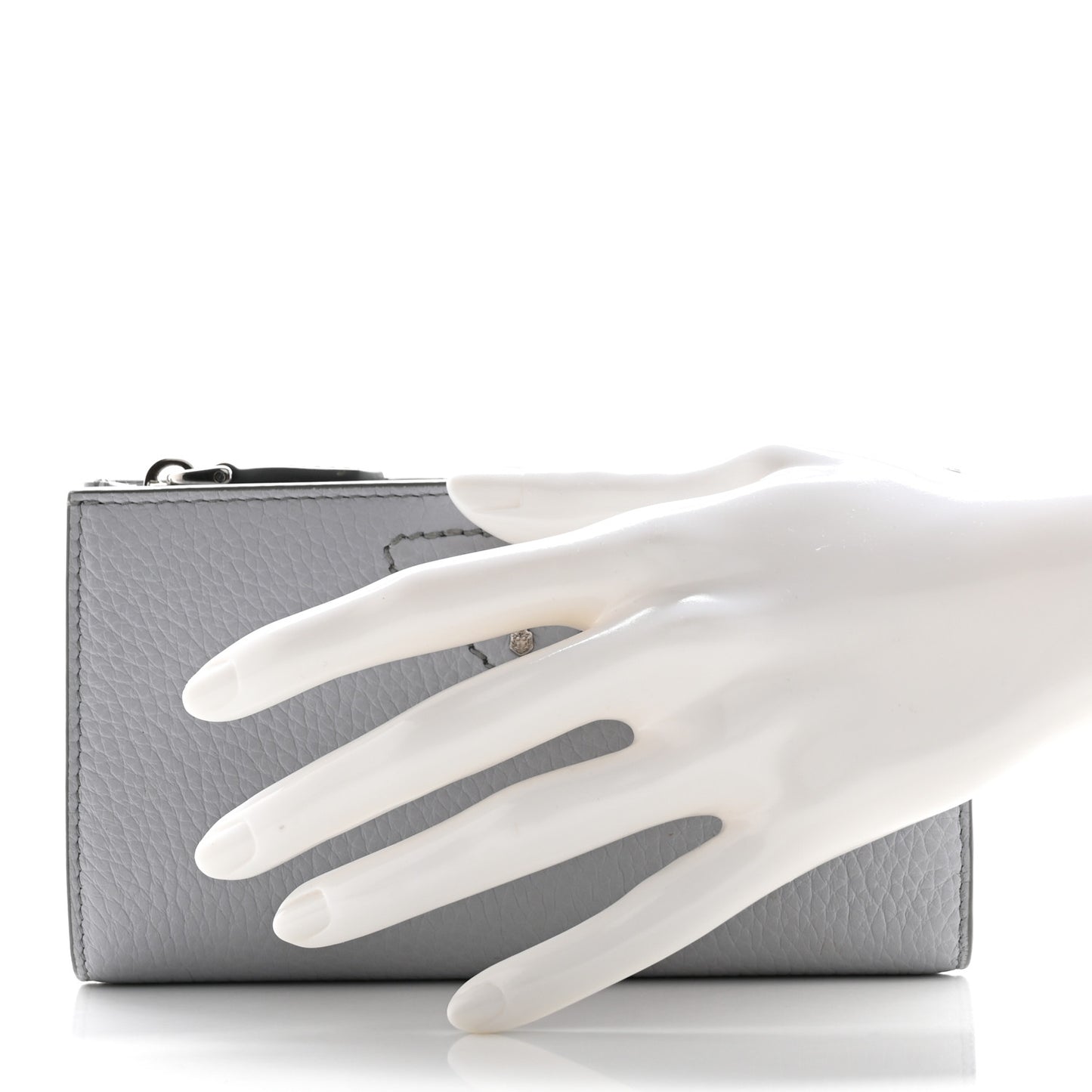 Vitello Daino Triangle Continental Zip Wallet Fiordaliso