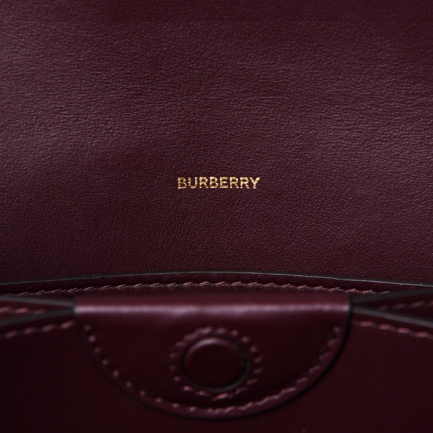 Burberry Calfskin Embossed Monogram Large Crossbody Oxblood 9 of 12