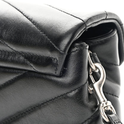 Saint Laurent Calfskin Y Quilted Monogram Toy Loulou Crossbody Bag Black 14 of 16