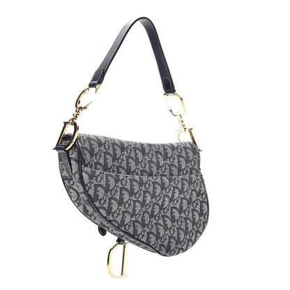 Christian Dior Monogram Saddle Bag Blue 3 of 8