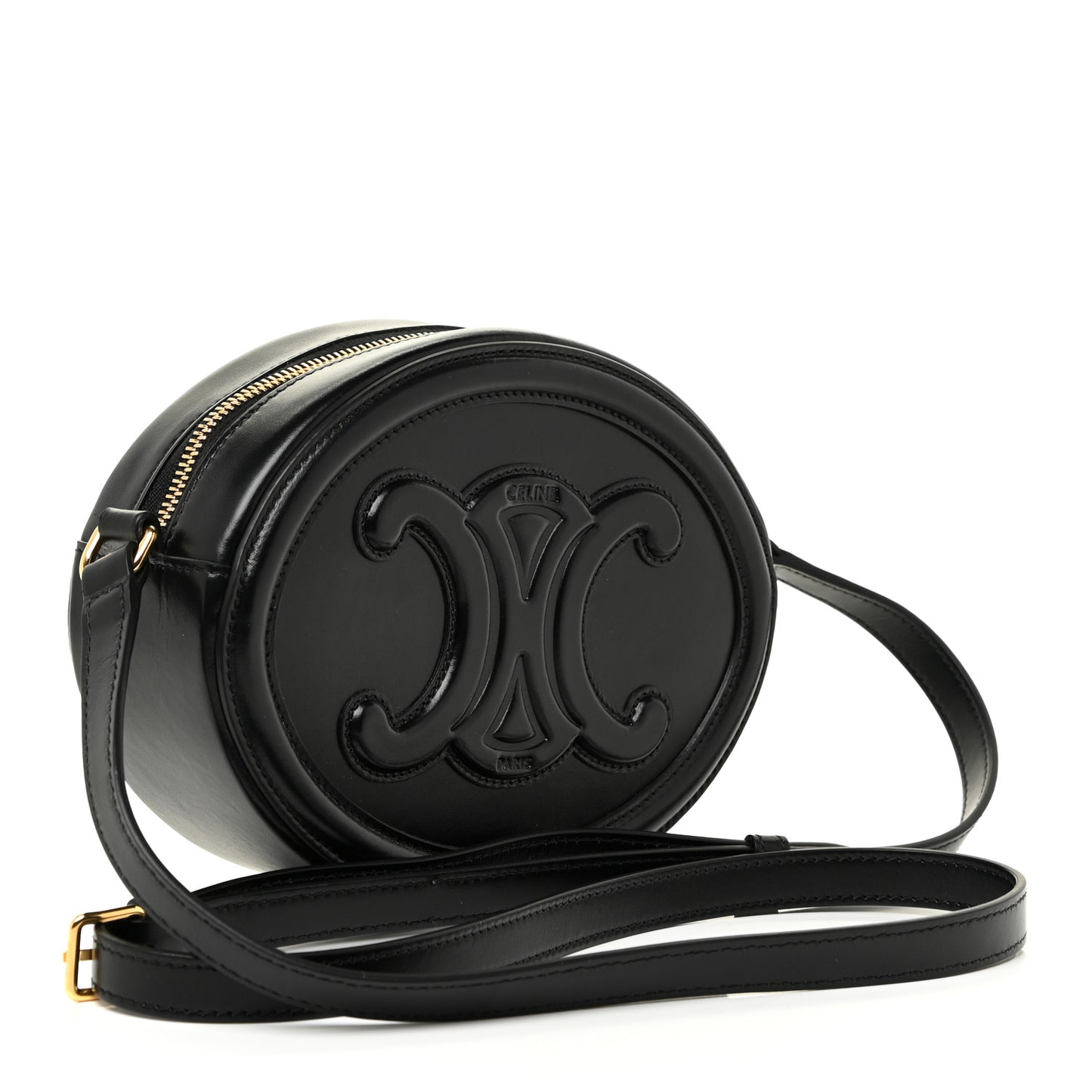 Smooth Calfskin Cuir Triomphe Oval Bag Black