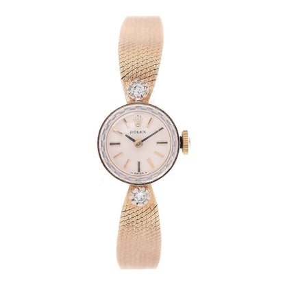Rolex 14K Yellow Gold Diamond 15mm Cocktail Watch 1 of 10