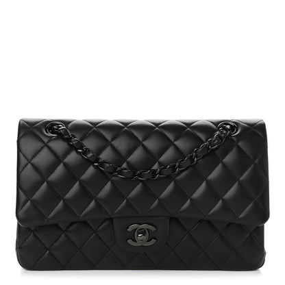 Chanel Lambskin Quilted Medium Double Flap So Black 2 of 19