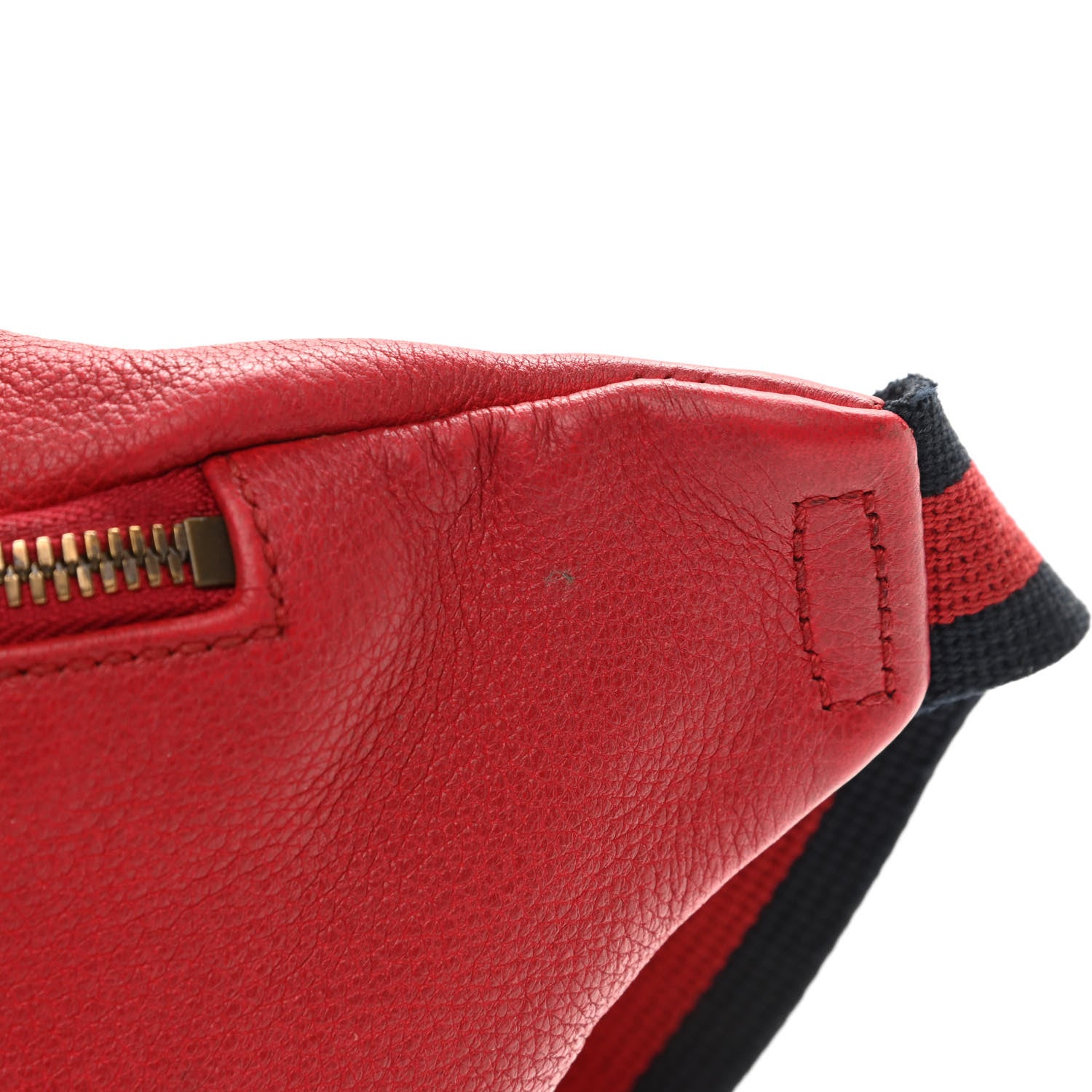 Gucci Grained Calfskin Logo Belt Bag Hibiscus Red 14 of 16