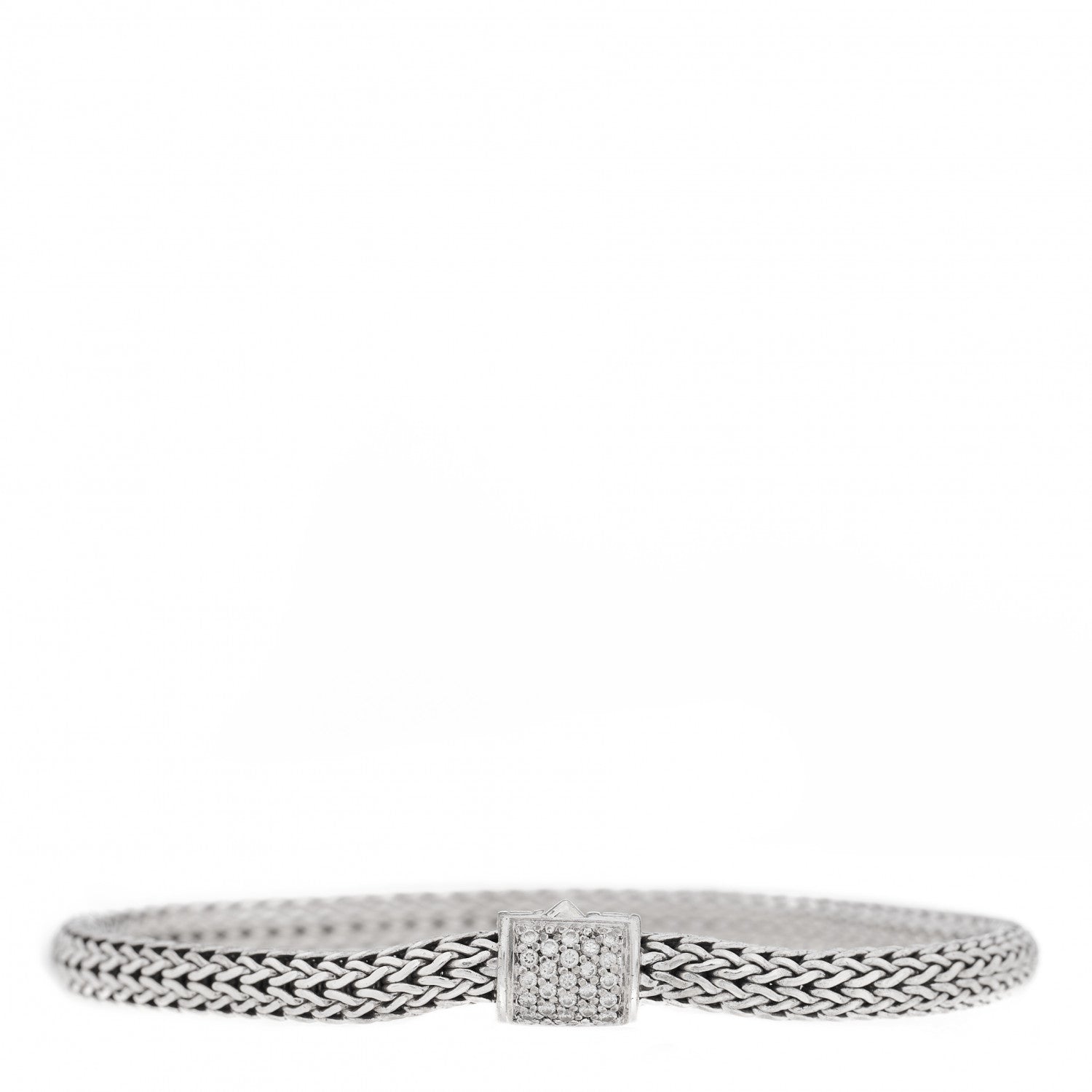 John Hardy Sterling Silver Diamond 5mm Classic Chain Bracelet 1 of 3