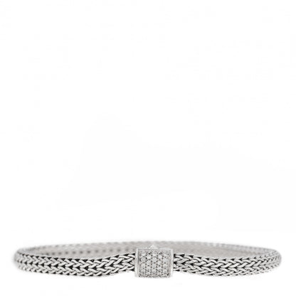 John Hardy Sterling Silver Diamond 5mm Classic Chain Bracelet 1 of 3