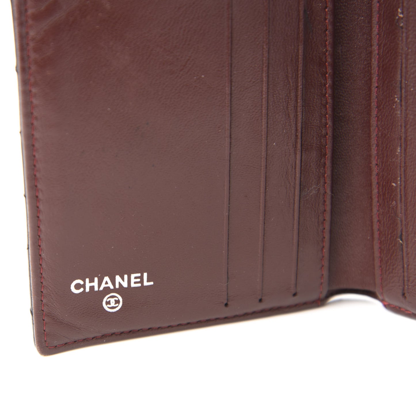 Lambskin Quilted Compact French Flap Wallet Black