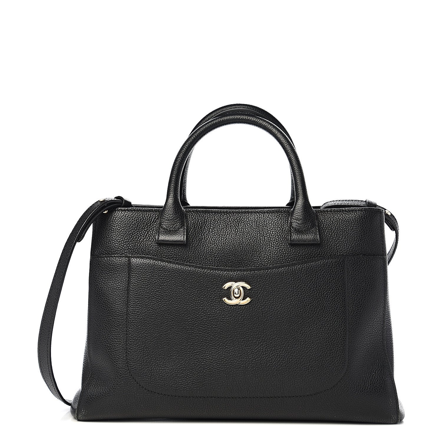 Chanel Grained Calfskin Small Neo Executive Shopper Tote Black 1 of 14