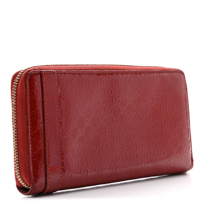 Gucci Patent Microguccissima Zip Around Wallet Rose Bed 3 of 7