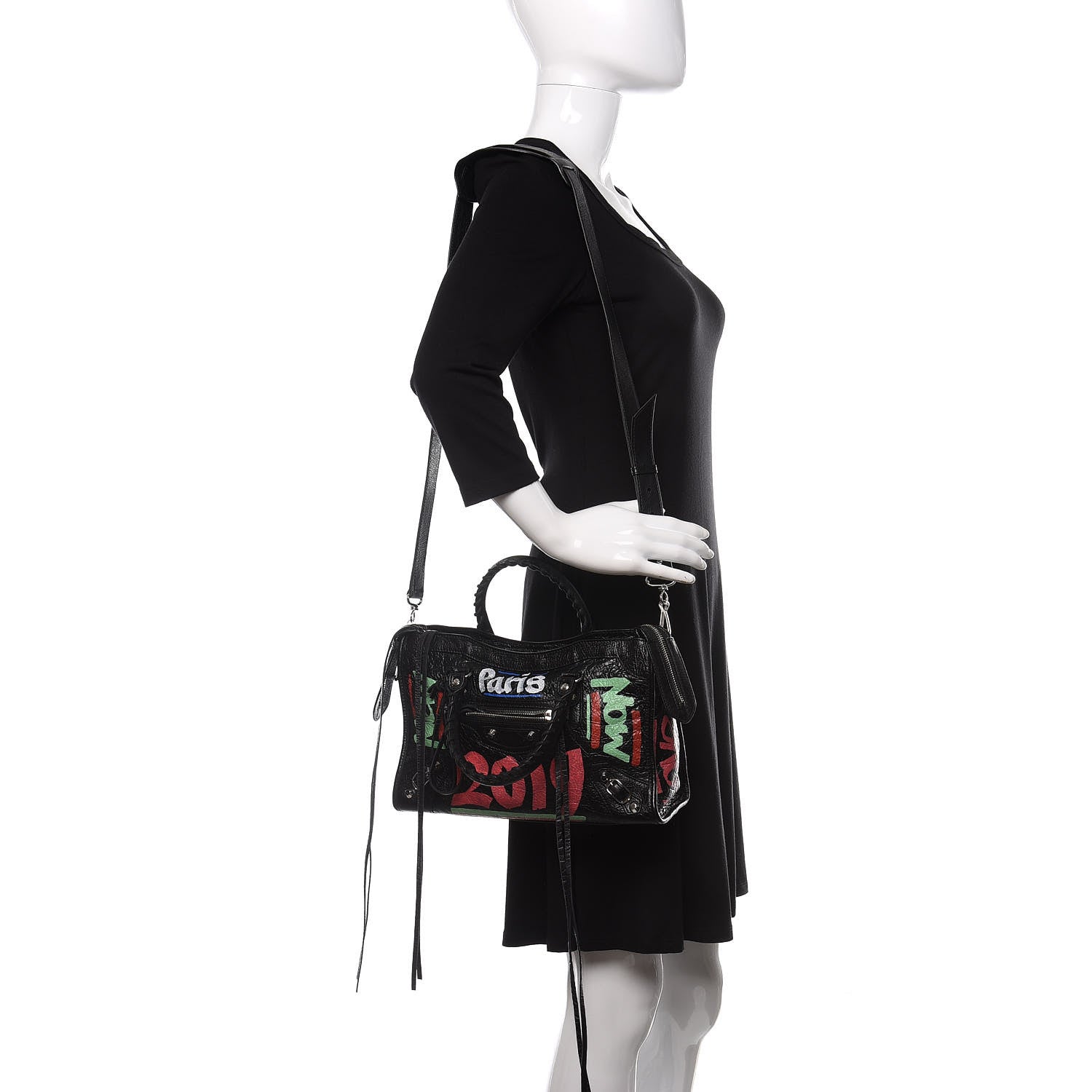 Balenciaga Agneau Arena Car Tag Classic Silver Hardware S City Black TBC 2 of 12