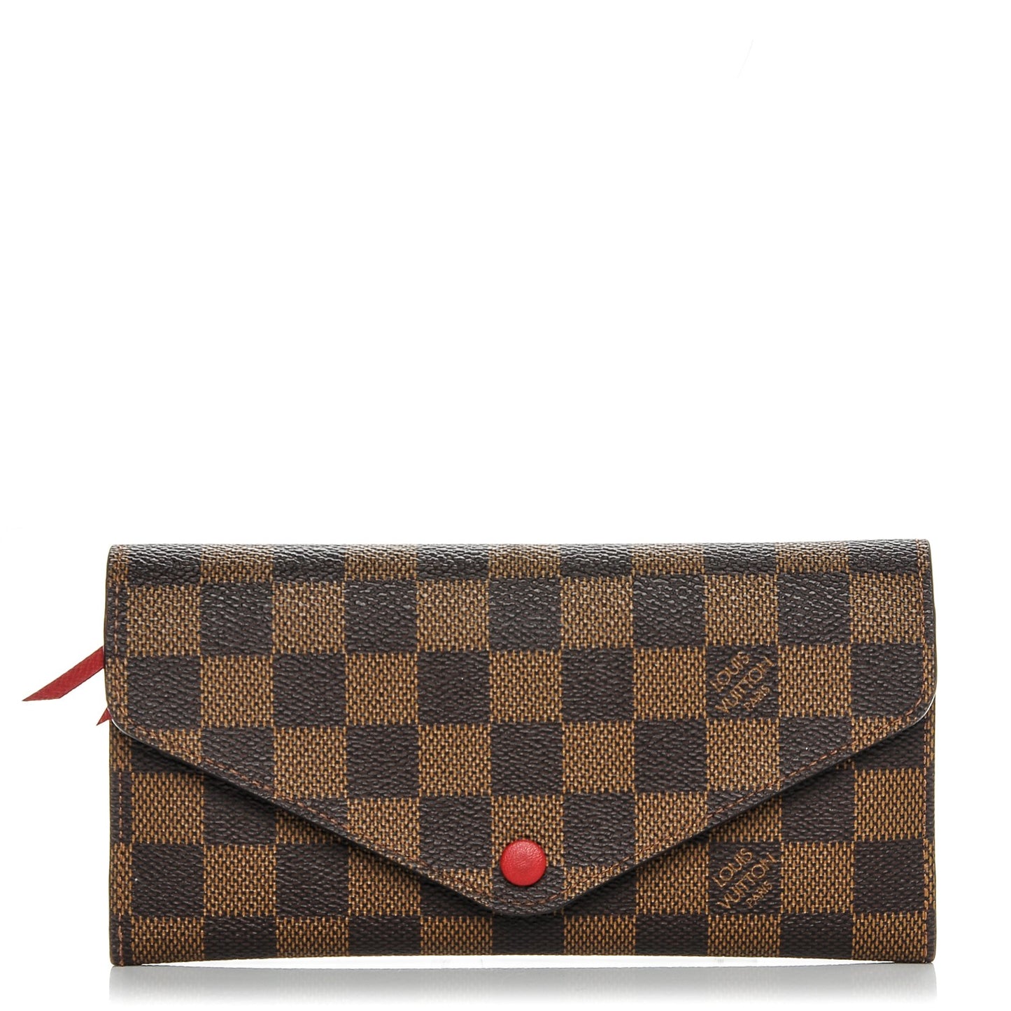 Damier Ebene Josephine Wallet Red