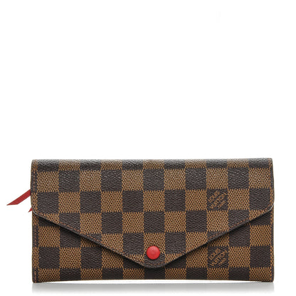 Louis Vuitton Damier Ebene Josephine Wallet Red 1 of 6