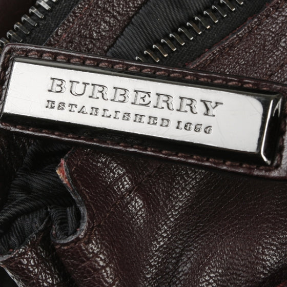 Leather Pleated Lowry Cartridge Bag Dark Purple