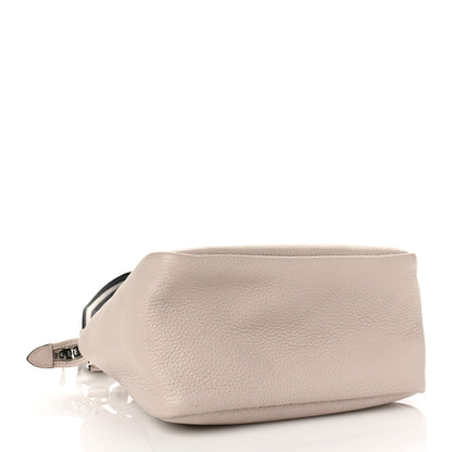 Prada Vitello Daino Soft Small Zippered Top Handle Bag Ninfea 4 of 8