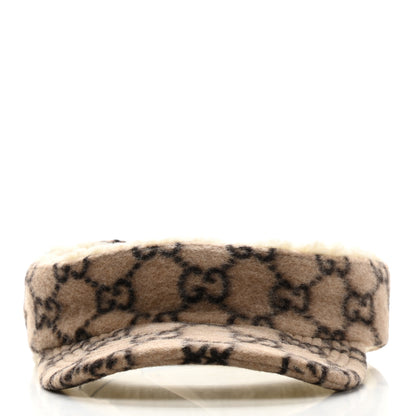 Gucci Covered Wool GG Monogram Visor Beige Ebony 3 of 12