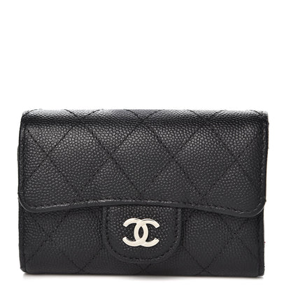 Chanel Caviar Quilted Classic 4 Key Holder Wallet Black 1 of 10