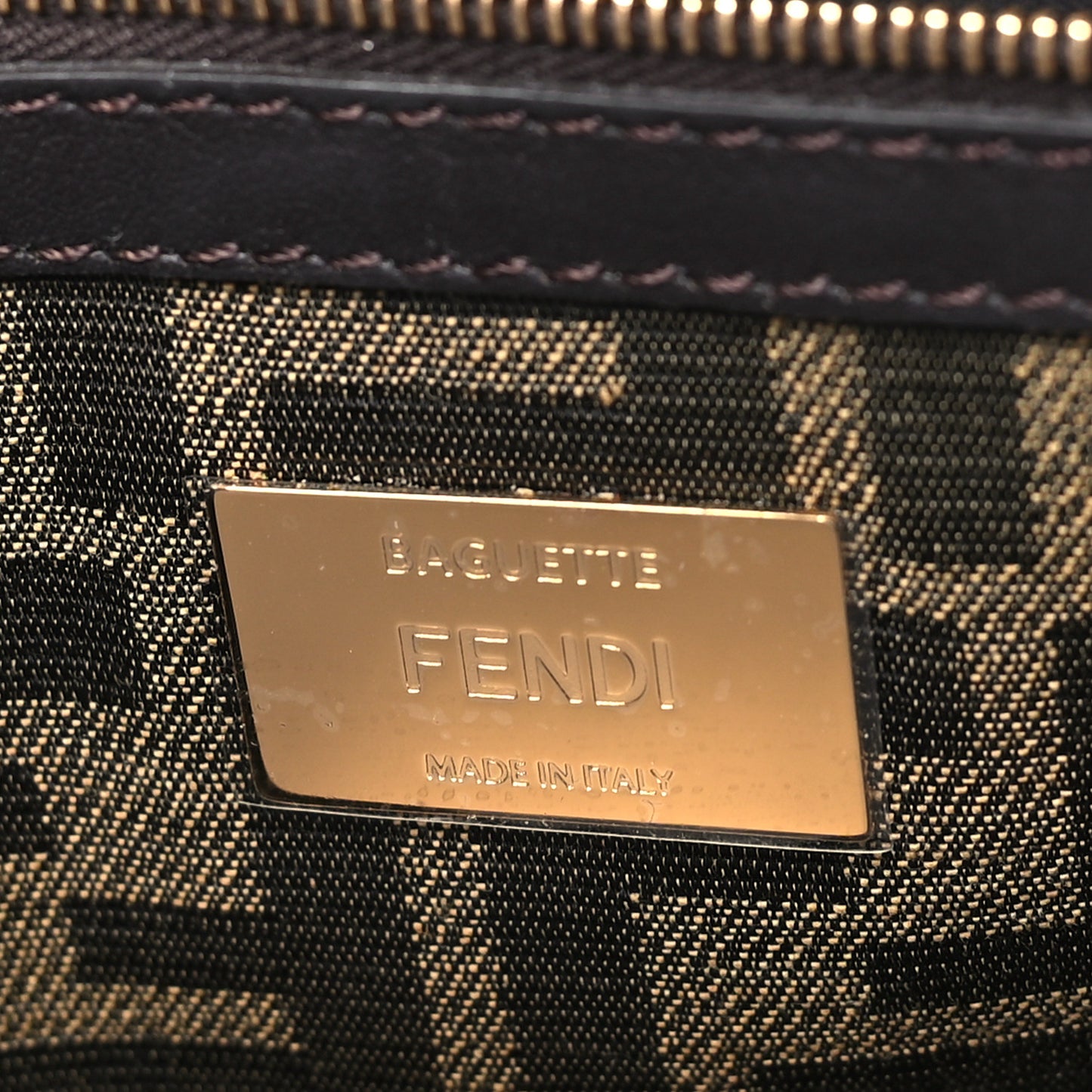 Fabric Jacquard FF 1974 Medium Baguette Tobacco Moro Black