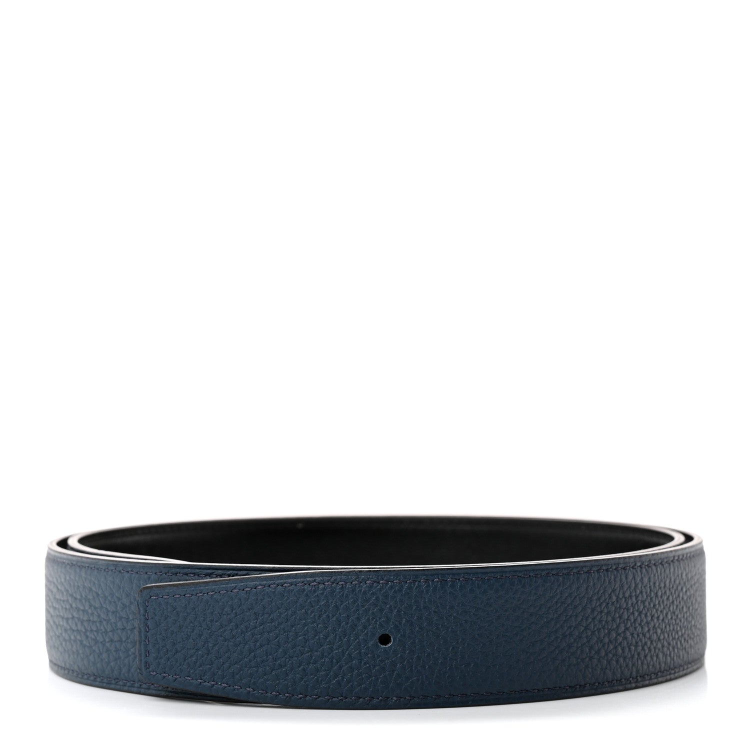 Hermes Box Togo 32mm Belt Strap 90 36 Black Bleu de Prusse 1 of 6