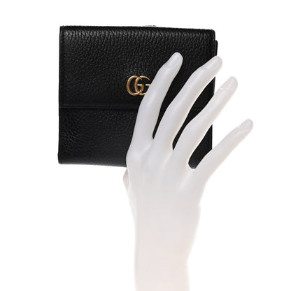 Gucci Dollar Calfskin Double G French Flap Wallet Black 2 of 14
