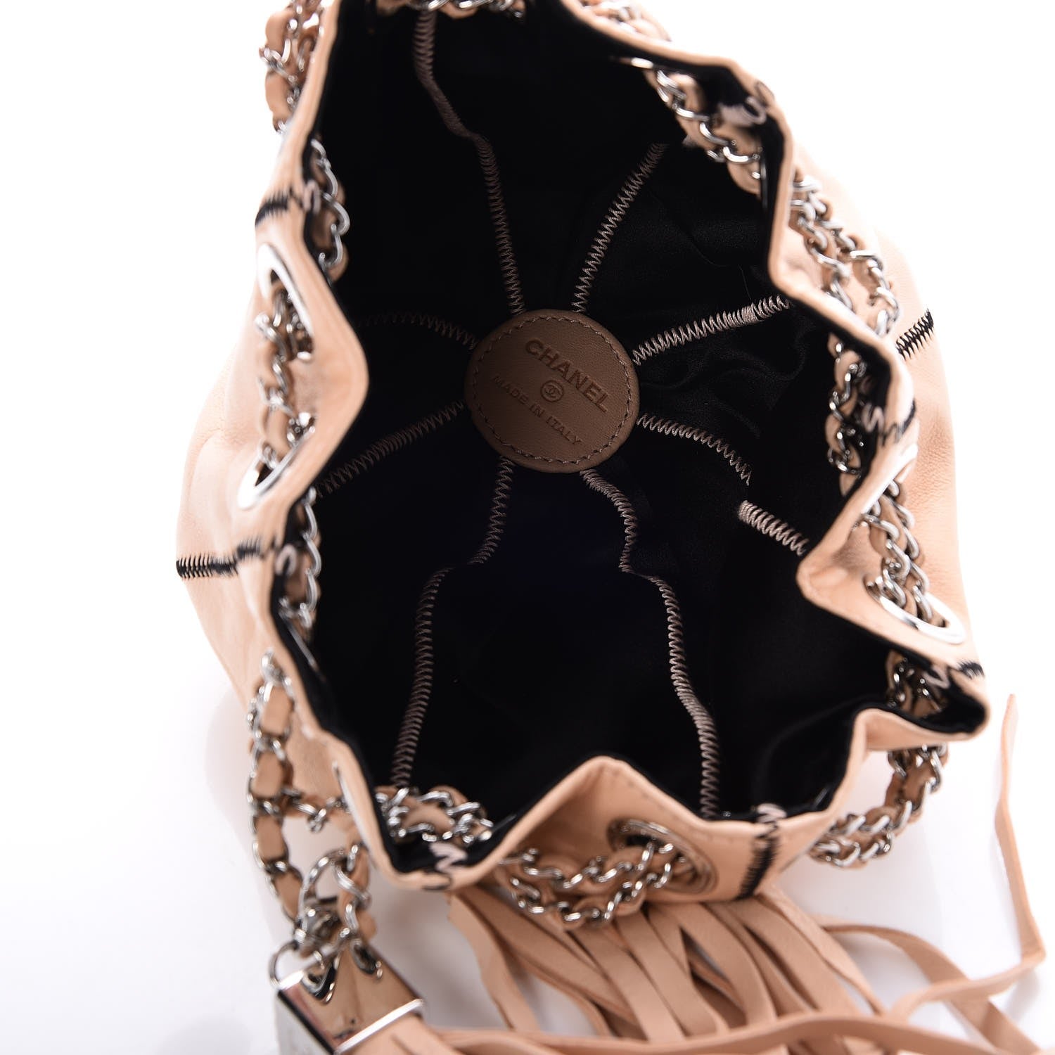 Chanel Lambskin Satin Reversible Mini Sac Cordon Light Pink 9 of 10