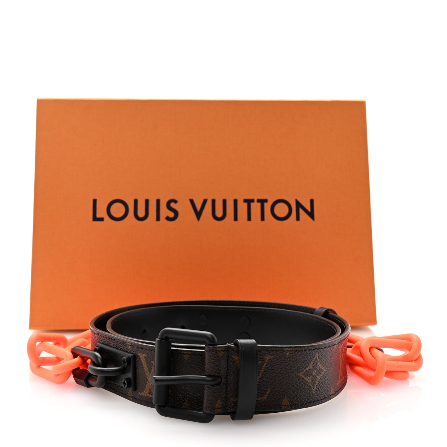 Monogram Solar Ray Chain Belt 90 36 Black