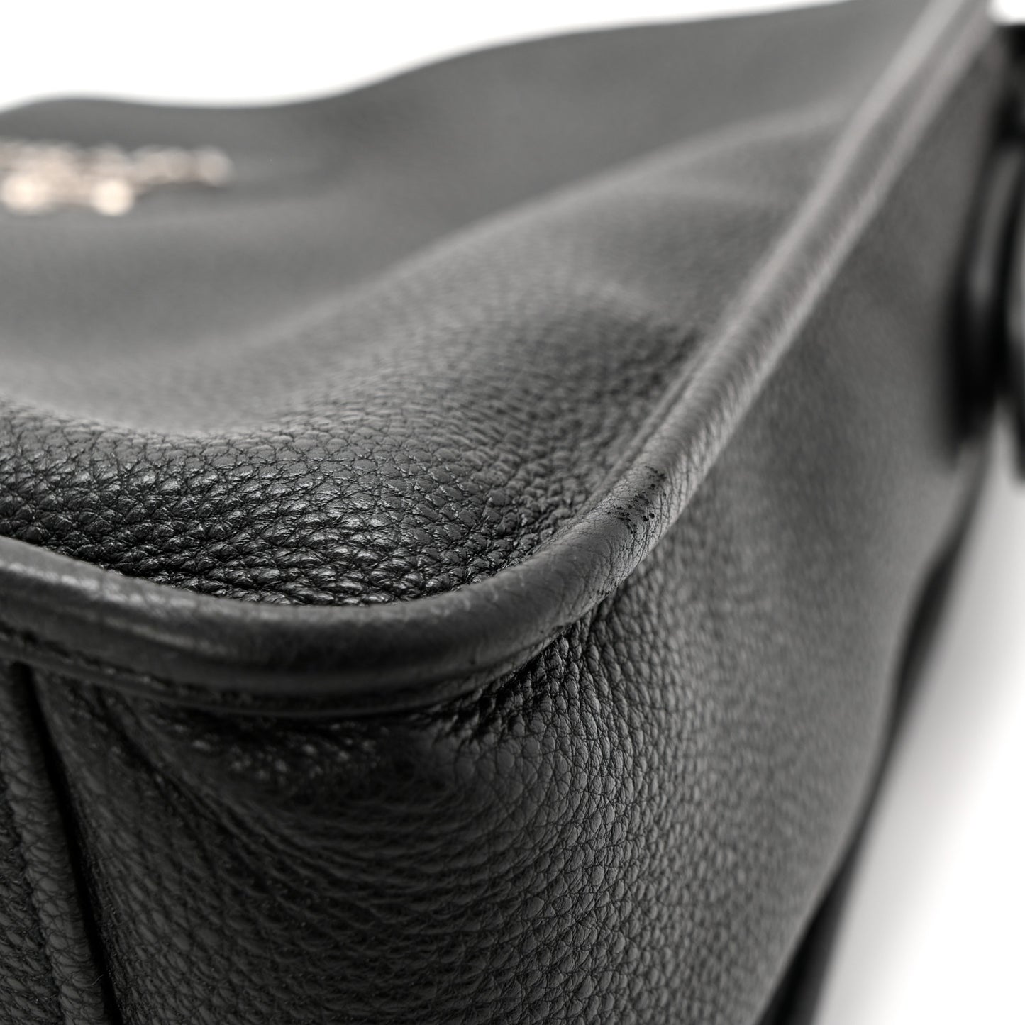 Vitello Daino Soft Hobo Messenger Bag Black