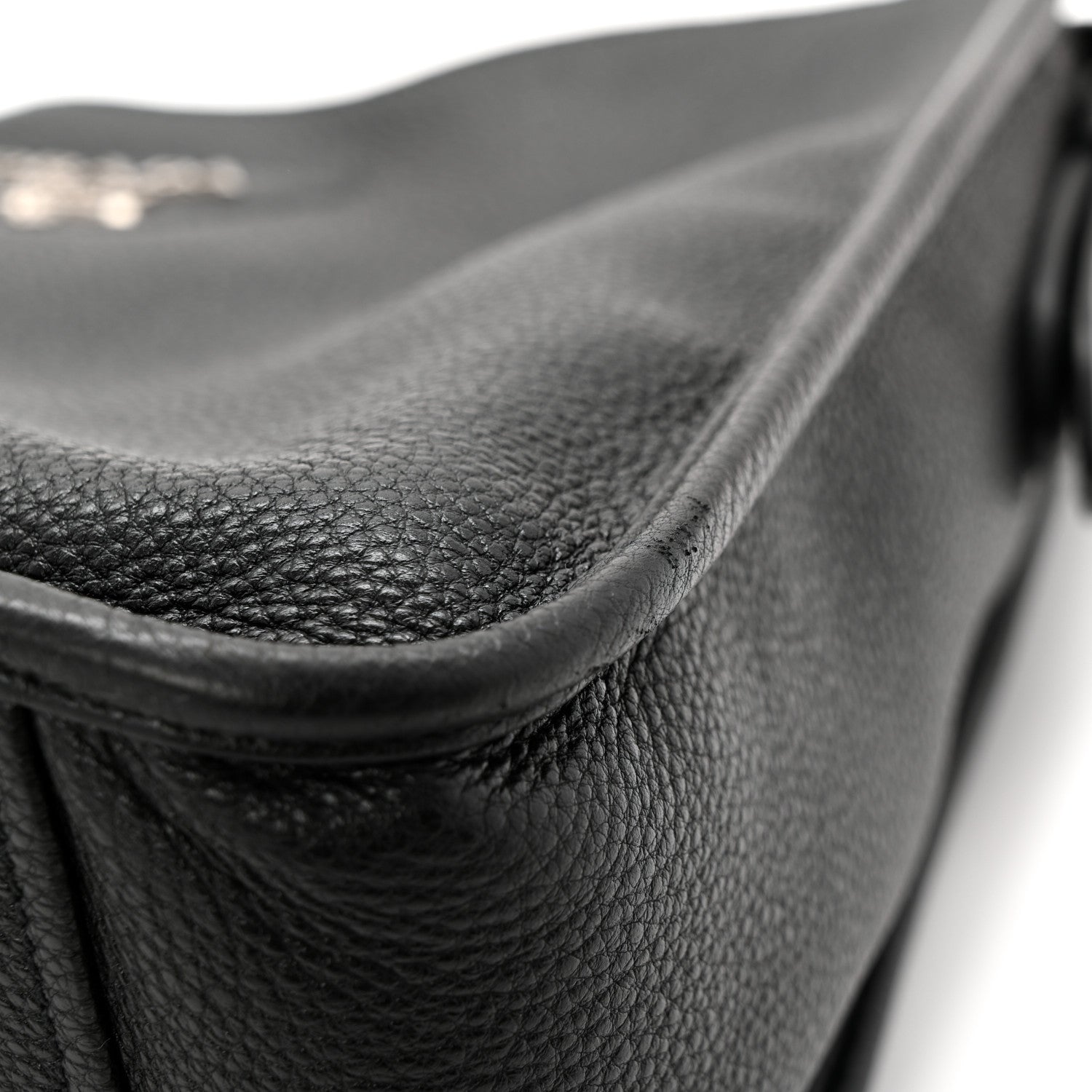Prada Vitello Daino Soft Hobo Messenger Bag Black 11 of 11