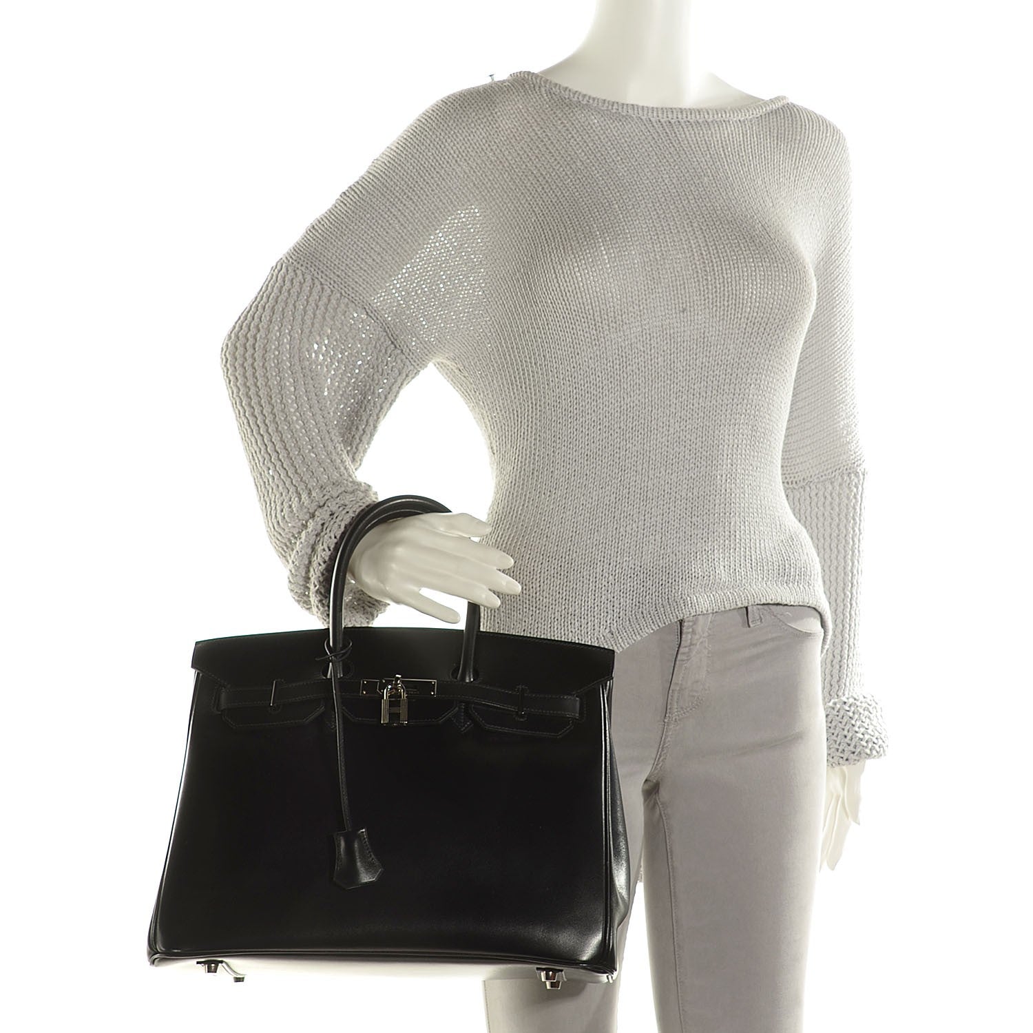 Hermes Veau Box Birkin 35 Black 4 of 28