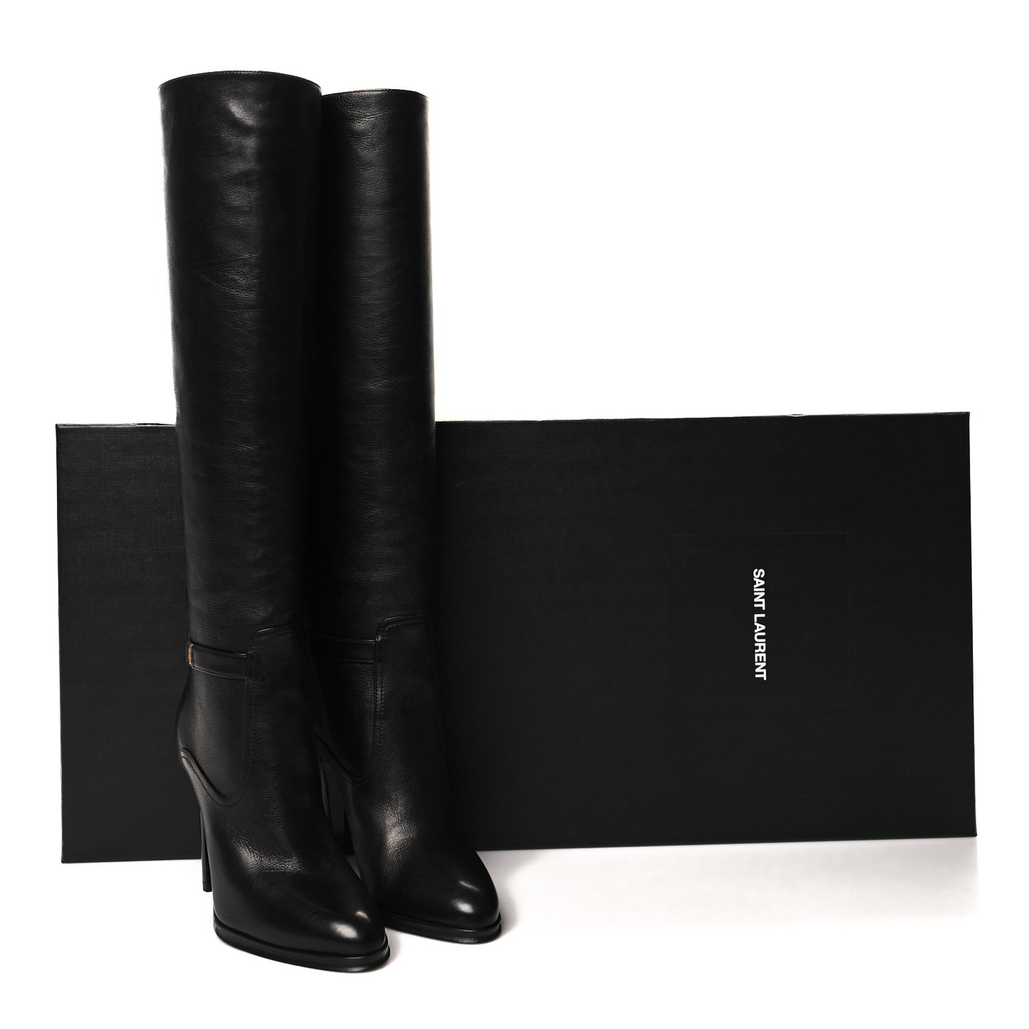 Grained Calfskin Diane 100 Boots 37.5 Black