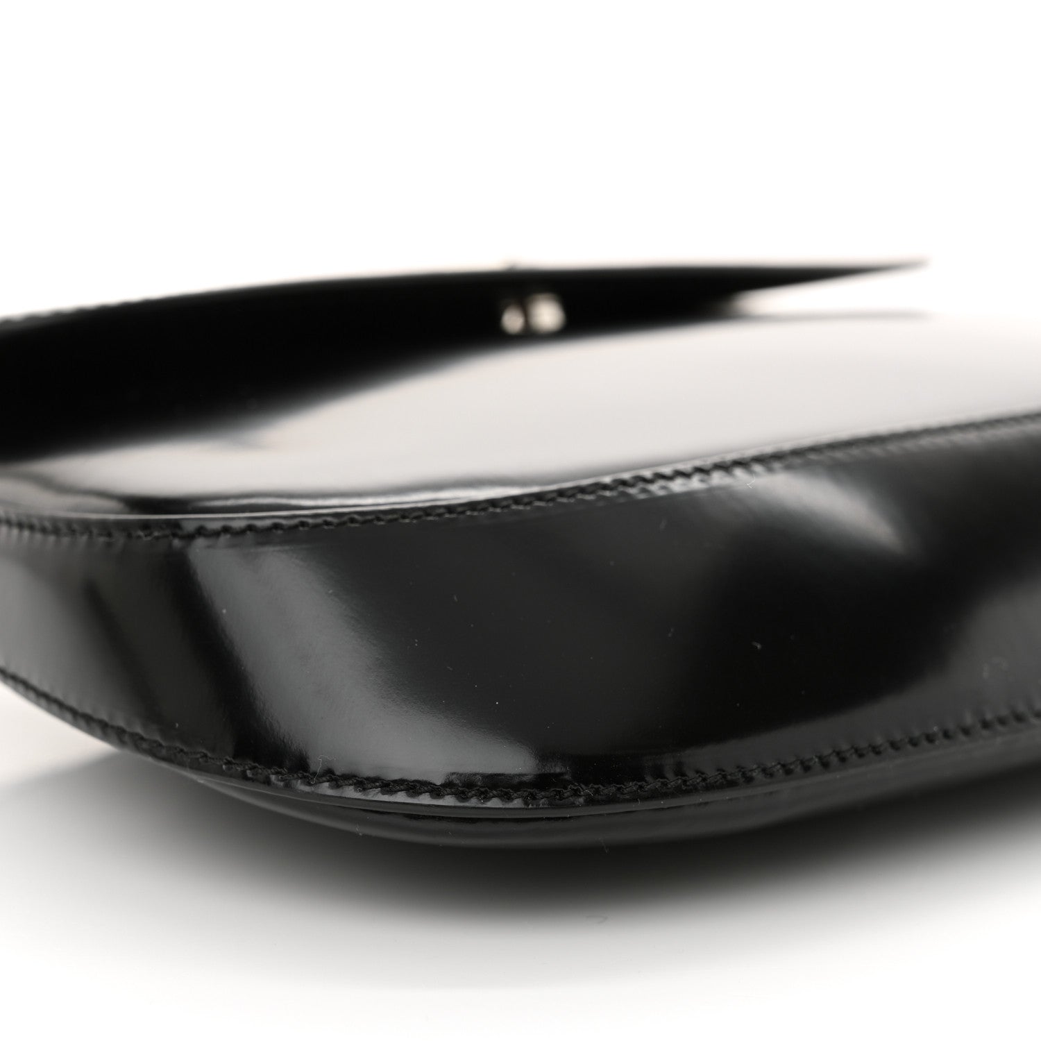 Prada Spazzolato Cleo Flap Shoulder Bag Black 8 of 9