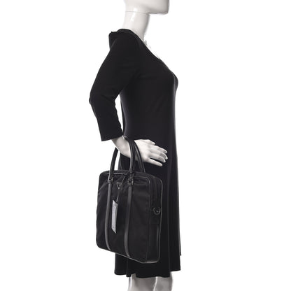 Prada Tessuto Nylon Saffiano Briefcase Black 2 of 11
