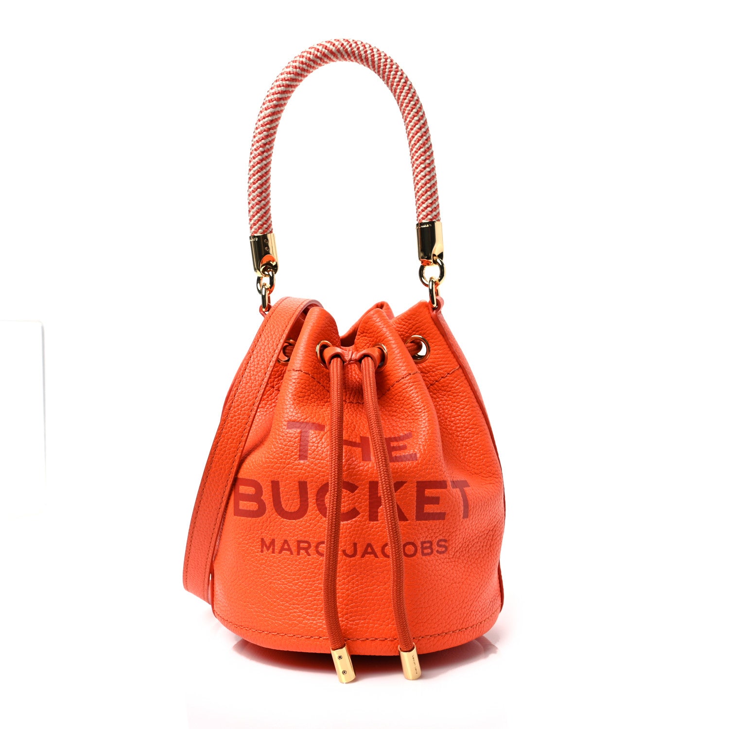 Marc Jacobs Grained Calfskin The Bucket Bag Orange 1220581