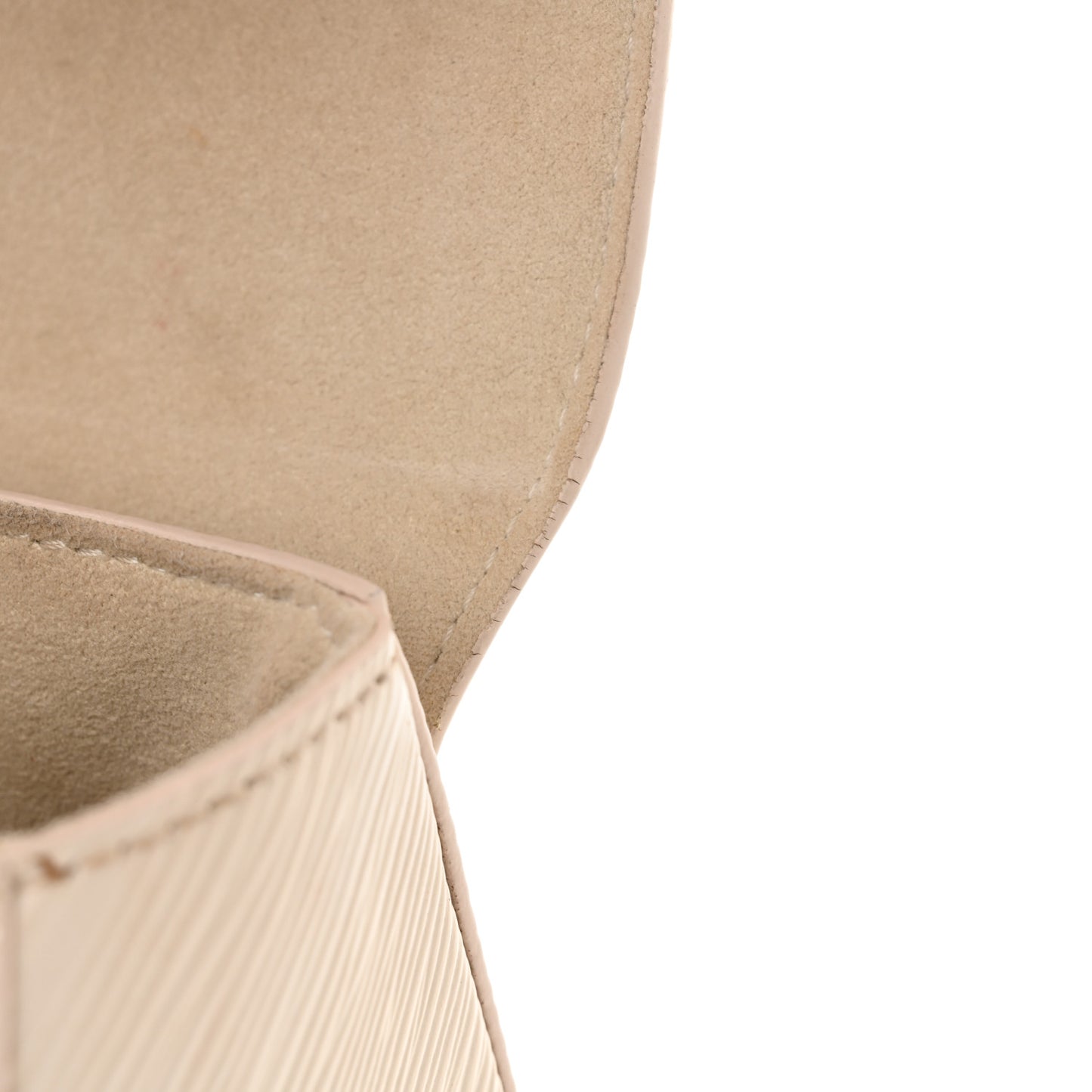 Epi Twist Braided Chain Shoulder Bag PM Quartz White