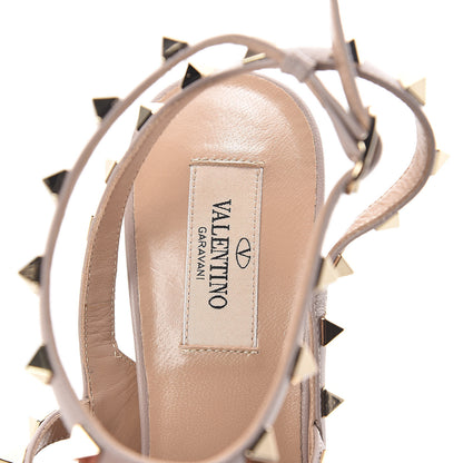 Valentino Garavani Patent Rockstud Ankle Strap Pumps 40 Poudre 5 of 7