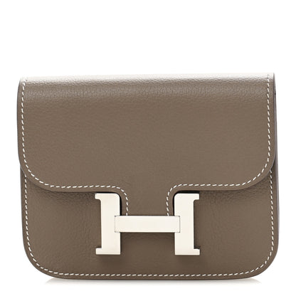 Hermes Evercolor Constance Slim Wallet Etoupe 1 of 10