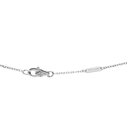 Van Cleef & Arpels 18K White Gold Diamond Sweet Alhambra Pendant Necklace 4 of 5