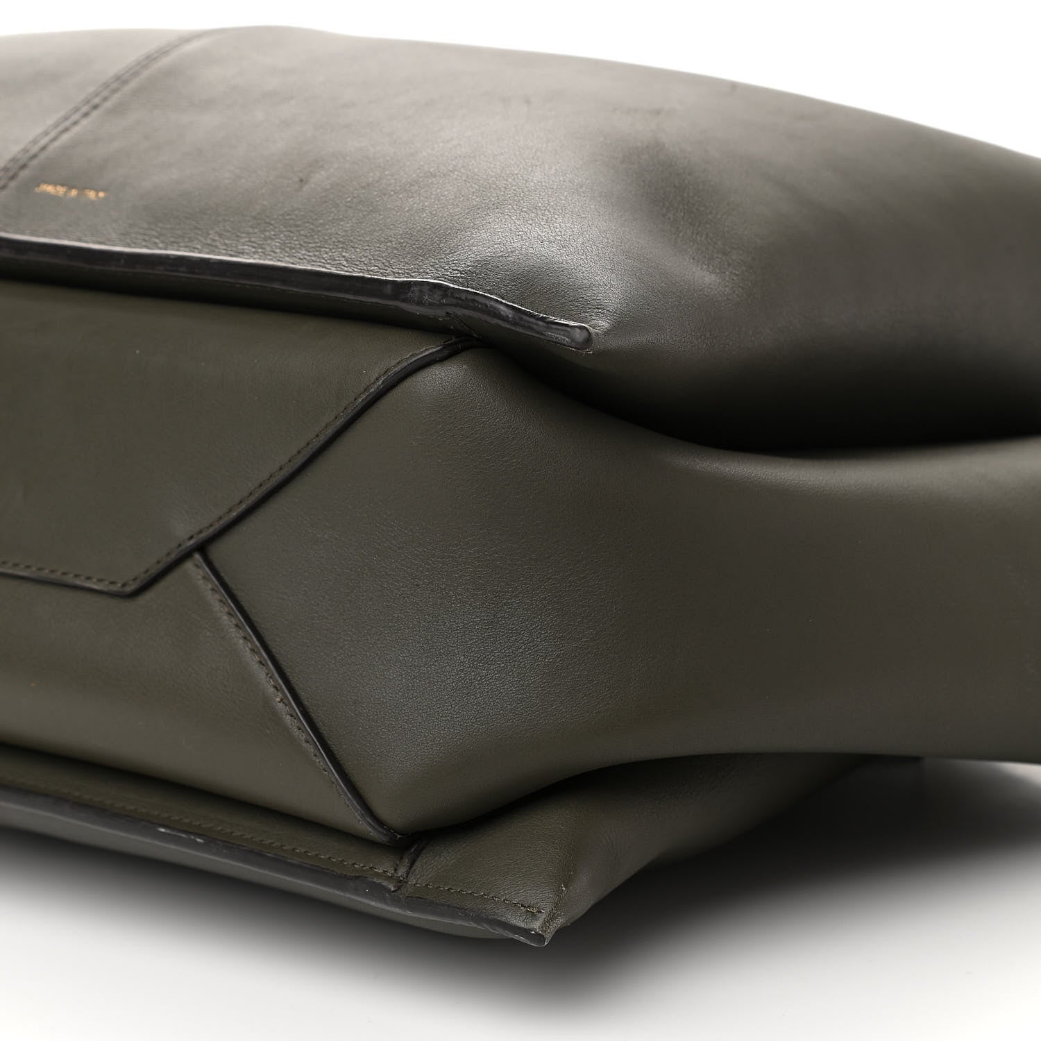 Celine Smooth Calfskin Medium Tri-Fold Bag Khaki 9 of 11