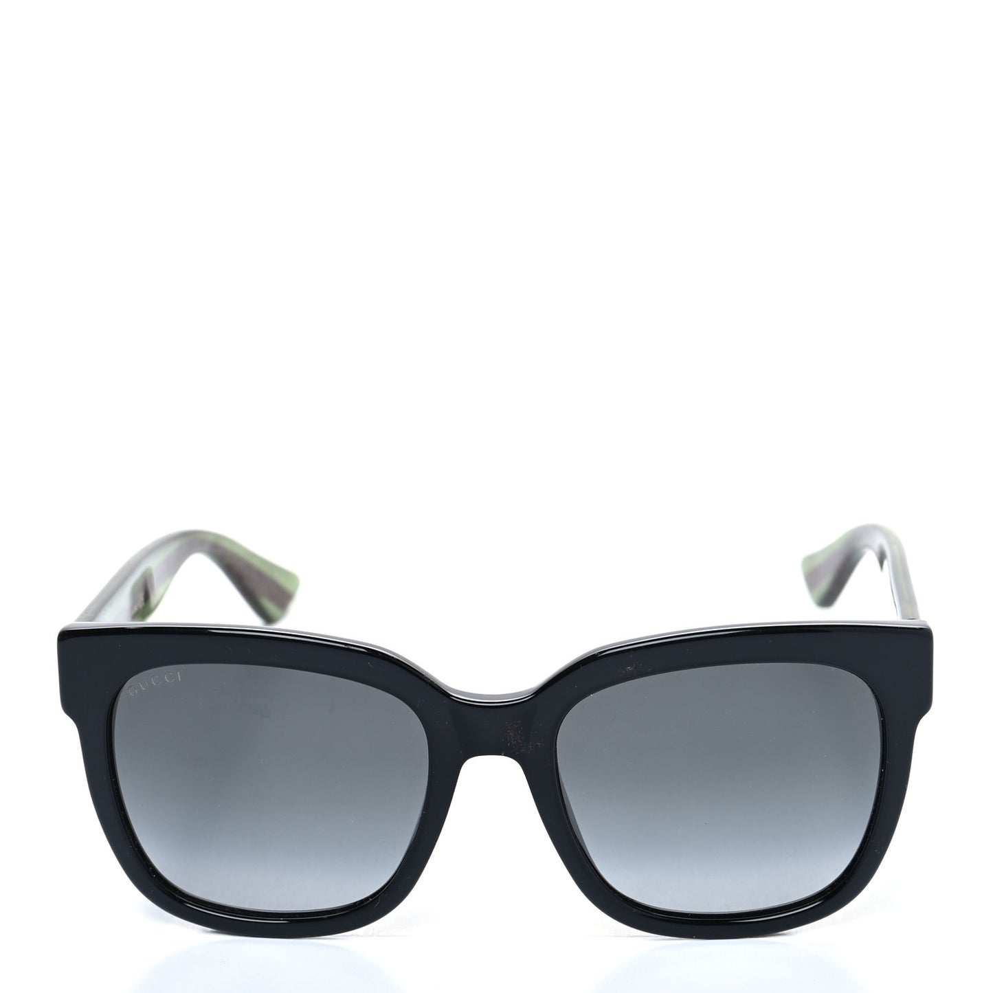 Acetate Square Frame Web Glitter Sunglasses GG0034S Black Green