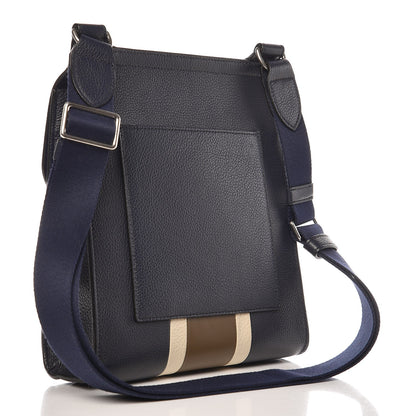 Mulberry Natural Grain Calfskin College Stripe Antony Messenger Midnight Chalk Moss 3 of 7