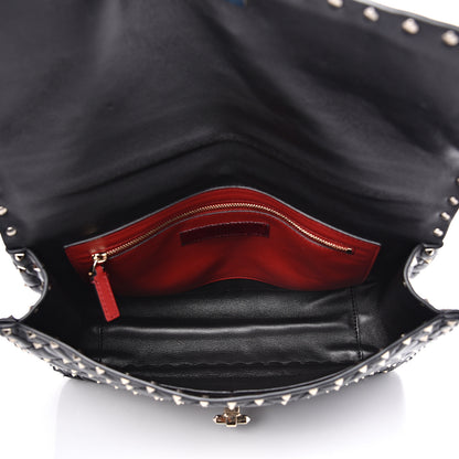 Valentino Garavani Lambskin Large Rockstud Spike Shoulder Bag Black 4 of 11
