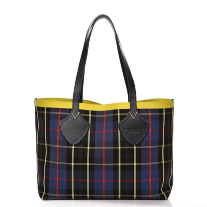 Burberry Vintage Check Medium The Giant Reversible Tote Racing Green Cobalt Blue 1 of 12