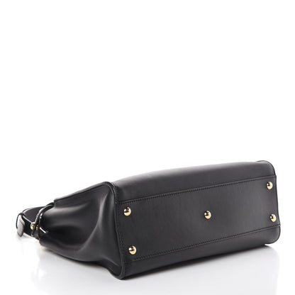 Fendi Vitello Seta Shiny Nappa Medium Peekaboo Iconic Satchel Black 4 of 9