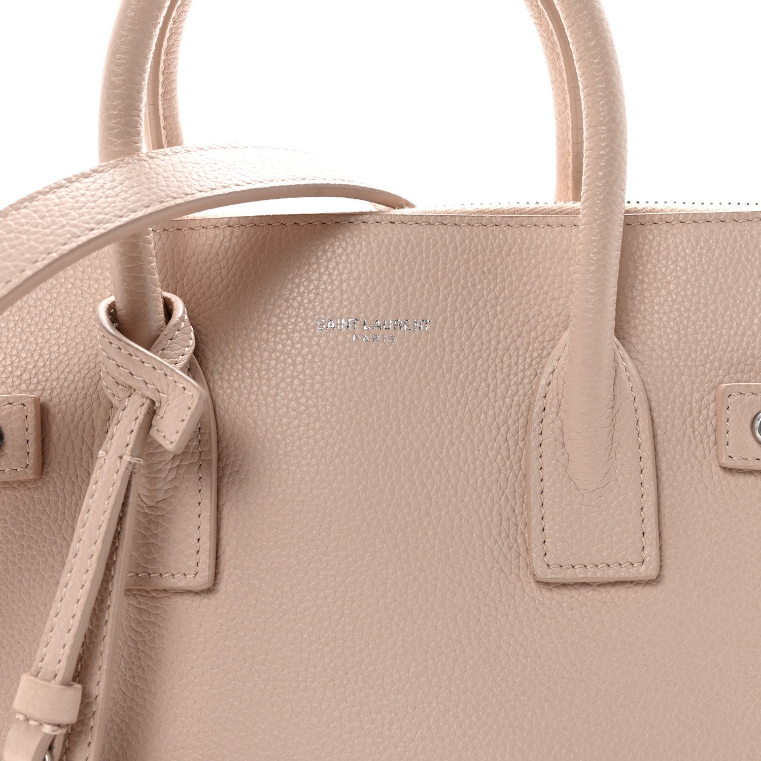 Saint Laurent Grained Calfskin Baby Sac De Jour Souple Marble Pink 7 of 9