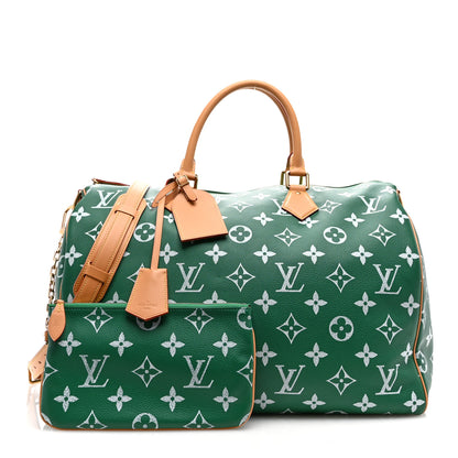 Louis Vuitton Calfskin Monogram Speedy P9 Bandouliere 50 Green 2 of 11